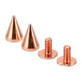 Miniatyrbild 5 av 8: 100 set spikade koner spik nitar hög hårdhet metallplätering roséguld skruv bak nitar spikar kit för DIY kläder skor 7x10mm