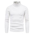 Miniatyrbilde 1 av 4: Høy hals hvit strikket genser for menn XL