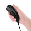 Miniatyrbild 7 av 8: Böjd spelhandkontroll Gamepad Fjärrkontroll för Nintendo Wii (Svart)