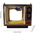 Miniatyrbillede 5 af 5: Fuglefoderautomater til udendørs ophængning, Træfuglefoderautomat med TV-formet fuglefoderautomat, Havdekoration, Gave til fugleelskere