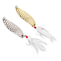 Miniatyrbillede 3 af 8: Fiskeske Lures Leech Form Sequin Hård Metal Spinner Bait til Ferskvand Saltvand Ørred Bass20g