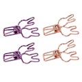 Miniatyrbild 6 av 8: 100 st Bunny Binder Clips ihålig ut stark klämning robust metall söta pappersklämmor för dokument kläder papper