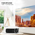 Miniatyrbillede 7 af 8: Mini bærbar projektor husholdningsprojektorer 320 x 240 opløsning med 2-tommer LCD-skærm (100-240V) sort og hvid AU