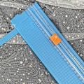 Miniatyrbild 5 av 5: Papperskärare Liten Mini Fällbar Genomskinlig Skala Gratfri Kolstål Skärning Scrapbook Papper Trimmer Blå