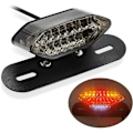 Miniatyrbillede 1 af 5: 12V Motorcykel Integreret Bremse Baglygte Blinklys Nummerpladebeslag LED Universal Motorcykel Baglygte (Sort Beslag Røget Dæksel)