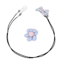 Miniatyrbilde 7 av 8: Blomsterbuemønster Høreapparatklemmeholder Bærbar Elegant BTE høreapparatsnor for eldre dobbeltøre