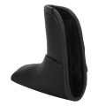 Miniatyrbilde 4 av 8: Golf L-form putter hodedeksel med slisset blank PU vanntett stoff tykk plysj beskyttelse (svart)