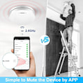Miniatyrbilde 3 av 5: WiFi-røykvarsler med batteri Smart trådløs brannalarm med testalarm for brannvarsling 1 stk