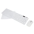 Miniatyrbillede 4 af 8: Mus- og tastatursæt Trådløs 10 m fjernforbindelse Smart Sleep-gribebræt og musekombination til IOS/Windows/AndroidWhite