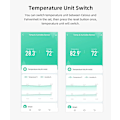 Miniatyrbillede 4 af 5: Smart Indendørs Termometer Hygrometer: WiFi Temperatur Fugtighedssensor med App-alarm