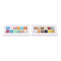 Miniatyrbild 3 av 8: 24 st Metallic Macaron Solid Pearlescent Akvarellfärg Set för Målning Nagelkonst
