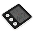 Miniatyrbild 3 av 8: Rumstermometer 3,7 tum LCD-skärm Hög noggrannhet Komfortnivåindikator Fuktighetssensor för hem kök kontor Svart