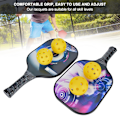 Miniatyrbild 7 av 8: Pickleball-racket i kolfiber, professionell, bärbar, för utomhussporter, optimal bollkontroll