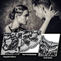 Miniatyrbillede 2 af 5: Kvinders 1920'er Sequin Shawl Wrap Brude Shawl Cover Up Perlet Evening Cape Sort