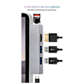 Miniatyrbilde 3 av 5: Kompatibel med Surface Pro 8 USB C Hub, 4K - Adapter+2 USB 3.0 Leser SD/TF Kortleser Adapter kompatibel med Surface Pr