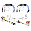 Miniatyrbillede 1 af 5: 2-pak 2212 1400Kv/2200Kv Børsteløs Outrunner Motor med Beslag 10T/6T+30A ESC kompatibel med Rc Fly Quadco