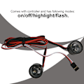 Pikkukuva 7 / 8: Ajovalot LED-valon osien lisävaruste sopii Wrangler 313 SCX10 90046 1/10 RC Car Vihreä Keltainen