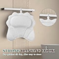 Pikkukuva 5 / 5: Ergonominen ylellinen kylpytyyny, 4D-kylpytyyny 6 vahvalla imukupilla (valkoinen)