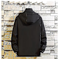 Miniatyrbillede 4 af 5: Herre Plus Size Forår Efterår Tynd Vindjakke Hætte Bomber Jakke Casual Sportswear 7XL FARVE Blå
