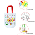 Miniatyrbilde 5 av 7: 12 stk. DIY Graffiti Tote Bag Non Woven Bæreposer for Barn Kunst og Håndverk Fargefylling Festgave