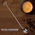 Miniatyrbillede 7 af 8: 1 stk. rustfrit cocktail ske med langt håndtag til blanding af drikkevarer og kaffe (#9)