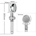 Miniatyrbild 3 av 4: Turboladdat Handhållet Duschmunstycke, Propellerdriven Dusch, Högt Vattentryck, Vattenbesparande, med Pausknapp, 360 Graders Rotation
