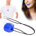 Miniatyrbilde 8 av 8: Silikon Jawline Trainer med lanyard ansiktsslanking kjeve muskel trening Exerciser SBlue