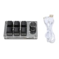 Pikkukuva 1 / 8: Mekaaninen pelinäppäimistö 6 näppäintä 1 nuppi Pieni USB Langaton Dual Mode OSU Näppäimistö Tee itse ohjelmoitava näppäimistö