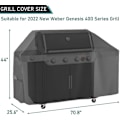 Pikkukuva 3 / 5: Uusi 2022 Weber Genesis 400 -sarjan grilli suojus - Vedenpitävä ulkosuoja (7758)
