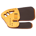 Miniatyrbillede 3 af 8: Bueskydning Finger Tab Læder Beskyttelsesbeskytter Tilbehør Guld til Recurve Bow L