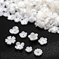 Miniatyrbilde 2 av 5: iYOE 100 stk. Hvite Imitasjonsperler Akryl Blomsterkuler for Smykkelaging DIY Tilbehør Uregelmessig Størrelse Lagdeling style6
