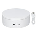 Miniatyrbild 1 av 8: Vit automatisk 360° roterande display-snurrplatta 3KG lastbärande elektrisk display-snurrplatta stativ för butik diameter 13cm/5in