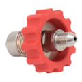 Miniatyrbillede 2 af 8: CO2 gasflaske adapter i rustfrit stål, gaspåfyldningsadapter G5/8 til 7/16-20 port, rødt gear