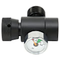 Miniatyrbild 3 av 8: CO2-cylinderpåfyllningsadapterkontakt CGA320 // TR21-4 ASA 3000psi tryckmätare svart