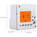 Miniatyrbild 5 av 5: Elektronisk Timer Digital Timer Programmerbar Intelligent Kontrollbrytare Bakgrundsbelyst Timer för Hushållsapparater Gatubelysning (220V AC)