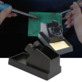 Miniatyrbillede 7 af 8: 1 stk aluminiumslegering sort loddekolbe stationsholder og støtte af stor varmeafledning-sort