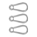 Miniatyrbild 3 av 8: 3 st Snap krok rostfritt stål fjäderkarbinhake Clips med ring säkerhetsrep tillbehörM10(10mm)