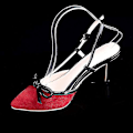 Miniatyrbild 5 av 5: Akryl genomskinlig sandal sko display stativ - set om 10 stycken