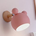 Miniatyrbillede 2 af 5: Væglampe Enkel Tegneserie Model Kvart Butt Sød Smuk Væglampe til Soveværelse Ingen Pære Pink