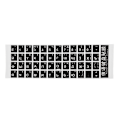 Miniatyrbilde 1 av 5: Russisk Tastaturklistremerke for Laptop PC - Hvite Bokstaver - Svart