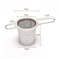Miniatyrbillede 4 af 5: 2 Pakke Rustfrit Stål Te-Infuser Kurve til Løse Te Lange Håndtag Fin Masket Diffuser til Krus