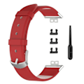 Miniatyrbillede 6 af 6: Smart Watch Læder Udskiftningsrem Rød Smart Watch Rem Til FIT Watch