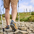 Miniatyrbillede 3 af 5: 8-delt sæt korte trekkingstave med skridsikre gummifodbetræk og spids tå til udendørs vandreture og trekking
