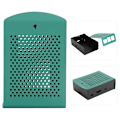 Miniatyrbild 7 av 8: Metall moderkortshölje i aluminiumlegering, moderkortstillbehör för Raspberry Pi, grön