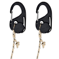 Miniatyrbillede 8 af 8: 2 stk Heavy Duty Rope Strammer Skralde Binde Reb Karabinhage Krog Telt Fastener til udendørs