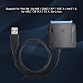 Miniatyrbilde 8 av 8: USB3.0 til SATA-adapterkabel Datakabel for 2,5-tommers mobil harddisk