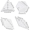 Miniatyrbild 4 av 5: 4 Stycken Transparent Sy-linjal, DIY Sy-linjal, Quilting Mallar Linjal, Quilting Linjal, Exakt Skala och Tydlig Text, för DIY Sömnadshantverk