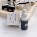 Miniatyrbillede 6 af 8: Neglemønsterstempel Smukt, sart, sart, bærbart øvestempel til øvning af firkantede negle