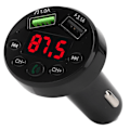 Miniatyrbilde 7 av 8: E6 Bil Bluetooth 5.0 MP3-spiller Modulator Dobbel USB Hurtiglading FM-adapter Transmmitter