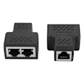 Miniatyrbillede 2 af 8: 2 STK 3,5MM han 3-kanals netværk RJ45 8-core Jack Splitter Adapter POE netværksdistributør